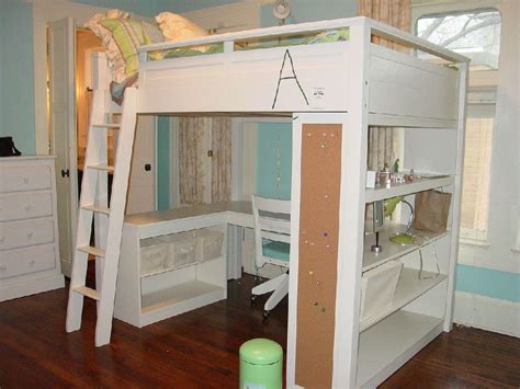 Pottery Barn Teen Sleep & Study Low Loft Bed has everything you need featuring a loft bed over a desk with storage cubbies for easy reach and shelves for displaying books, photos and more. . Pottery barn loft bed with desk